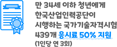 청년 국가기술자격시험 응시료 지원